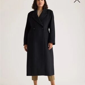 NWT Quince Italian Wool Tailored Long Coat